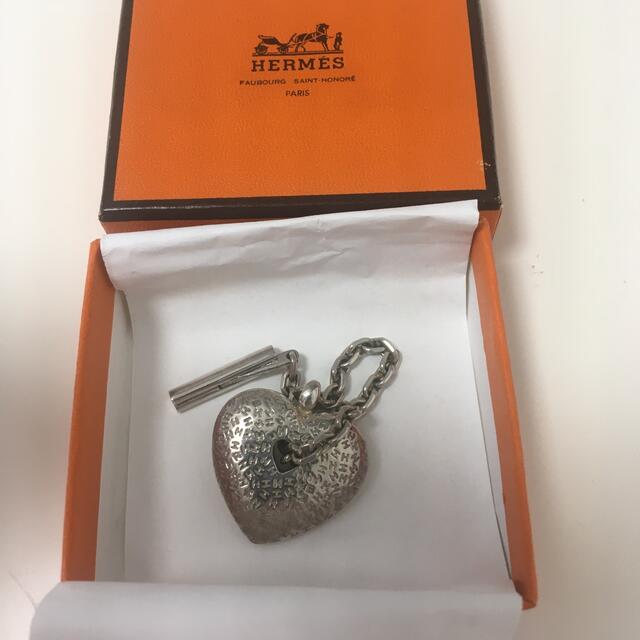 HERMES エルメス ハートロックキーチェーン 中古品 キーホルダー