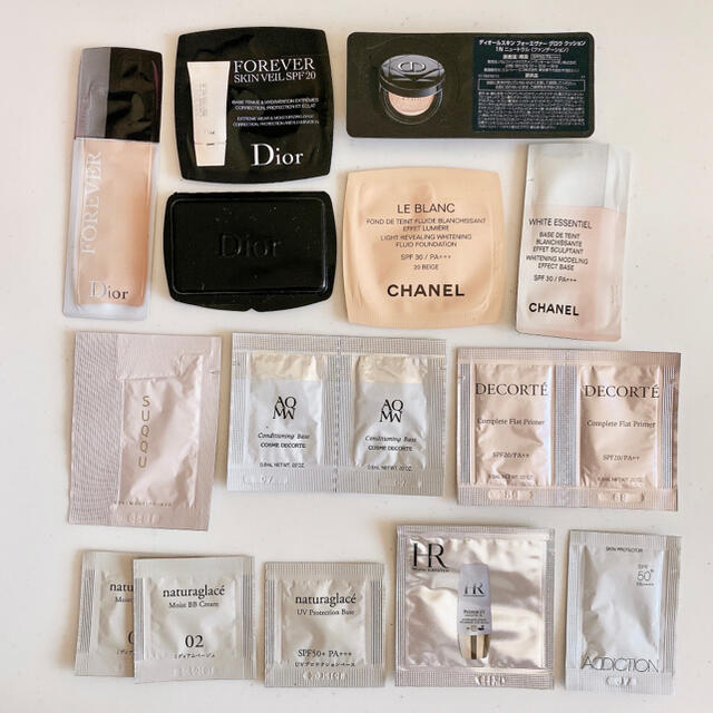 Dior CHANEL SUQQU AQMW ADDICTION等ベースサンプル コスメ/美容のキット/セット(サンプル/トライアルキット)の商品写真