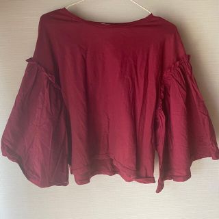 ザラ(ZARA)のZARA 袖切り替えトップス(カットソー(長袖/七分))