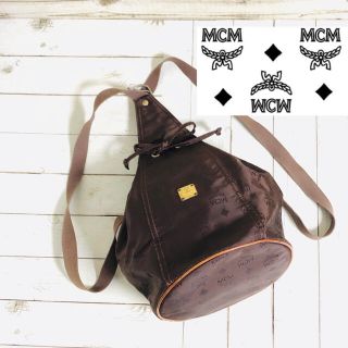 48】MCM　リュック ミニ 巾着 ヴィセトス柄 ナイロン レディース