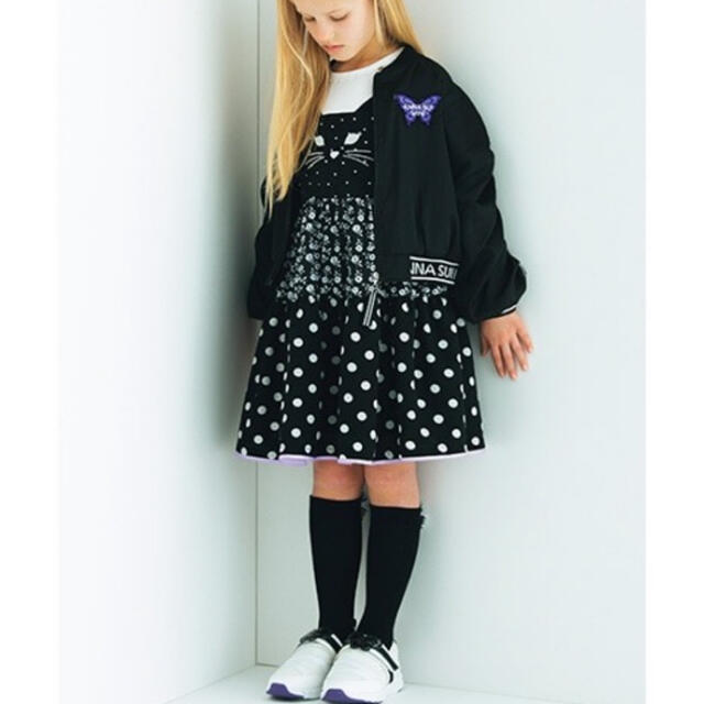 ANNA SUI mini(アナスイミニ)の新品未使用　タグ付き　ANNA SUI MINI ネコ　ワンピース  キッズ/ベビー/マタニティのキッズ服女の子用(90cm~)(ワンピース)の商品写真