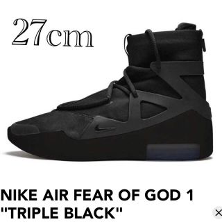 ナイキ(NIKE)のNIKE AIR FEAR OF GOD 1 "TRIPLE BLACK" (スニーカー)