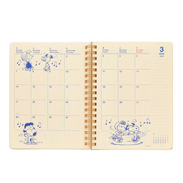 10月始まり スヌーピー PEANUTS ロルバーン ダイアリー Lサイズ2冊