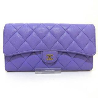 シャネル キャビアスキン 財布(レディース)（パープル/紫色系）の通販 