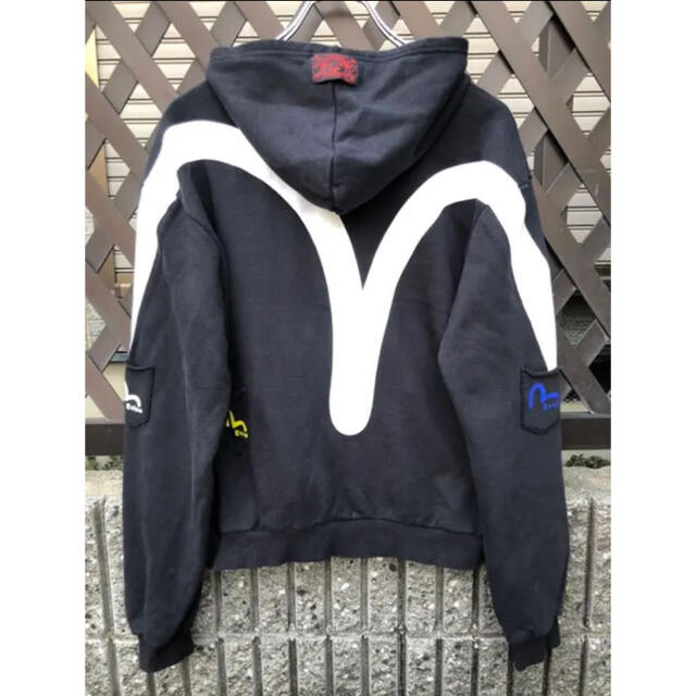 EVISU - EVISU エヴィス パーカー フルジップ カモメ柄 古着 EVISU - EVISU エヴィス パーカー フルジップ カモメ柄 古着