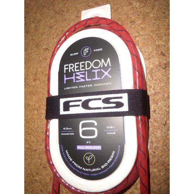 FCS Freedom Helix leash 6' ALL ROUND red 1