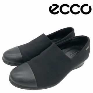 エコー(ECHO)の【極美品】ecco エコー GORE-TEX 軽量 防水 スニーカー黒 24.5(スニーカー)