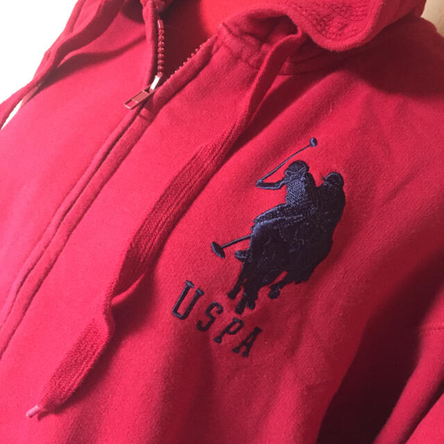 U.S. POLO ASSN ZIP UP ジップアップ レッド RED