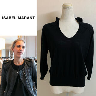 イザベルマラン(Isabel Marant)のISABEL MARANT イザベルマラン フード付長袖ニット ブラック 1(ニット/セーター)