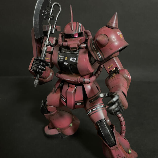 ガンダムプラモデル 完成品MGシャア専用ザク - プラモデル