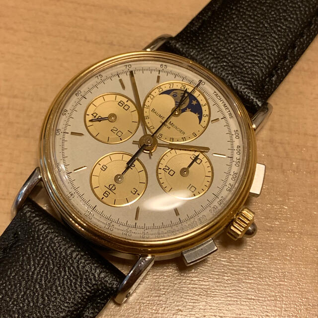 BAUME&MERCIER(ボームエメルシエ)の難あり BAUME&MERCIER クロノグラフ ムーンフェイズ レマニア メンズの時計(腕時計(アナログ))の商品写真