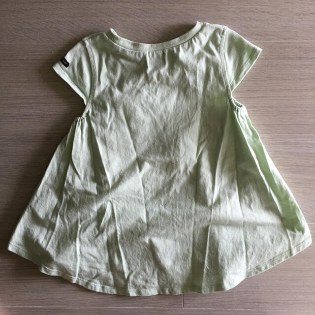 petit main(プティマイン)の半袖チュニック トップス　グリーン　110cm キッズ/ベビー/マタニティのキッズ服女の子用(90cm~)(Tシャツ/カットソー)の商品写真