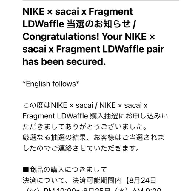 NIKE ナイキ sacai サカイ fragment フラグメント23.5㎝ 2