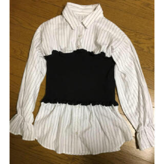 ザラ(ZARA)の♡本日限定お値下♡セレクトショップ購入 デザイン シャツ♡フリル M(シャツ/ブラウス(長袖/七分))