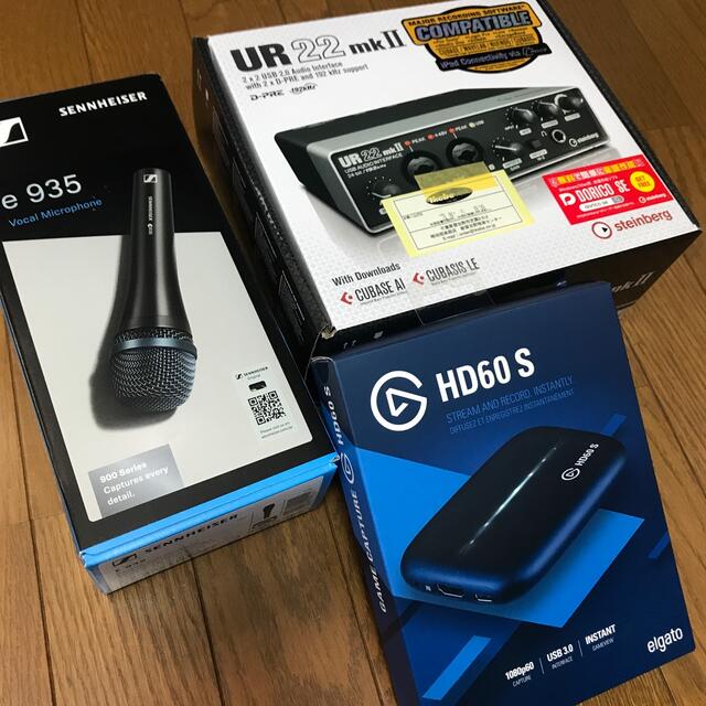 【ゲーム配信セット】UR22mk2, e935, HD60 S, おまけ付き59x28x5cm寸法