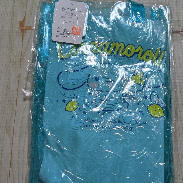 シナモロール(シナモロール)のサンリオ シナモロール PVCバック付き 半袖 Tシャツ  サックス LL レディースのトップス(Tシャツ(半袖/袖なし))の商品写真