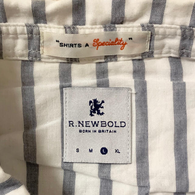R.NEWBOLD(アールニューボールド)のR.Newbold(UK)ビンテージコットンボーダーシャツ メンズのトップス(シャツ)の商品写真