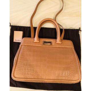 マックスマーラ(Max Mara)の華様専用　マックスマーラ　クロコ型押しハンドバッグ　新品　未使用(ハンドバッグ)