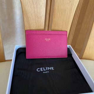 セリーヌ(celine)の極美品　セリーヌ　カードケース　ピンク(名刺入れ/定期入れ)