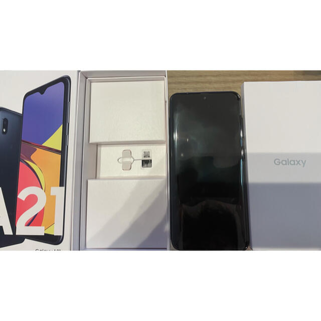 Galaxy(ギャラクシー)のGalaxy A21 BLACK 64GB スマホ/家電/カメラのスマートフォン/携帯電話(スマートフォン本体)の商品写真