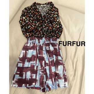 ファーファー(fur fur)のFURFUR ファーファー　オールインワン　ワンピース　美品　(オールインワン)