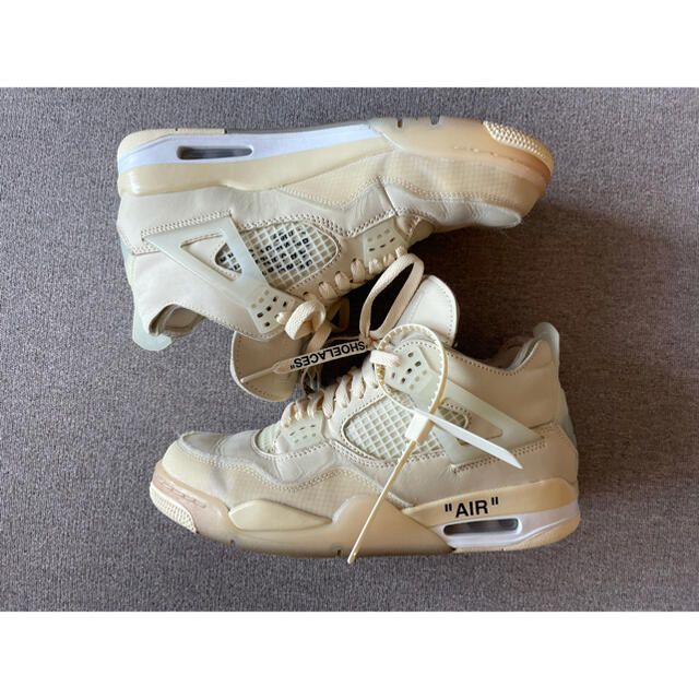 NIKE(ナイキ)の桜桜様専用OFF WHITE × WMNS AIR JORDAN 4 SP メンズの靴/シューズ(スニーカー)の商品写真