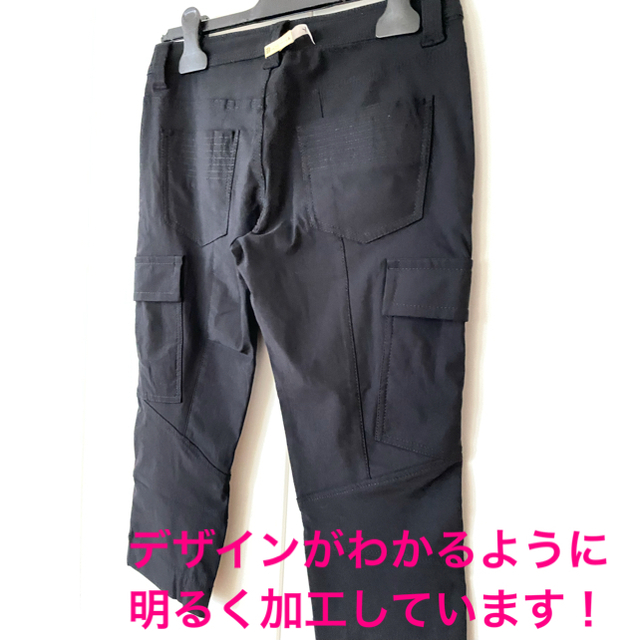 DOUBLE STANDARD CLOTHING(ダブルスタンダードクロージング)の【美品】７分丈　黒　クロップドパンツ ダブスタ レディースのパンツ(クロップドパンツ)の商品写真