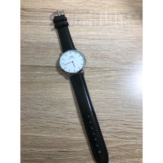 ダニエルウェリントン(Daniel Wellington)のDaniel Wellington 腕時計　/ シルバー×黒レザー　新品・未使用(腕時計(アナログ))