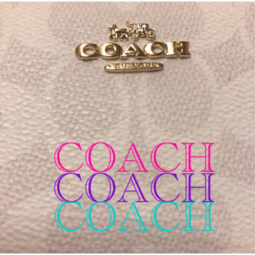 COACH✤長財布✤シグネチャー✤ピンク×ホワイト