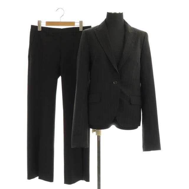 theory(セオリー)のセオリー ストライプジャケット×パンツ セットアップ スーツ 2 黒 ブラック レディースのフォーマル/ドレス(スーツ)の商品写真