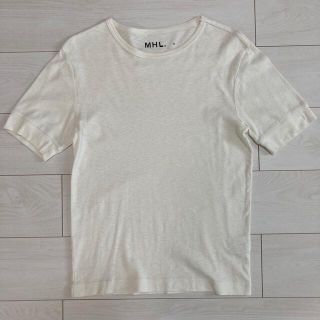 マーガレットハウエル(MARGARET HOWELL)のエムエイチエル半袖白Tシャツカットソー／古着(Tシャツ/カットソー(半袖/袖なし))