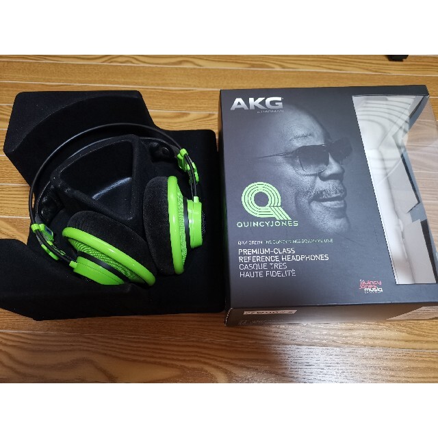 AKG Q701 ヘッドホン 開放型 オープンエアー グリーン-