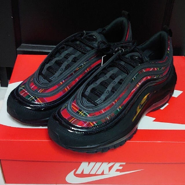 24.5cm】NIKE エアマックス97 SE タータンチェック スニーカー