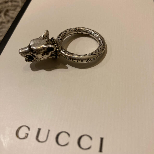 Gucci(グッチ)の20AW GUCCI グッチ アンガーフォレスト ウルフヘッド シルバーリング メンズのアクセサリー(リング(指輪))の商品写真