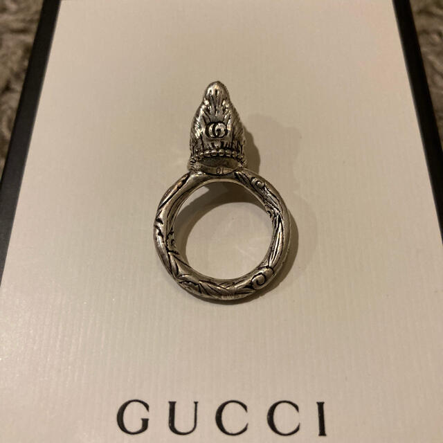 Gucci(グッチ)の20AW GUCCI グッチ アンガーフォレスト ウルフヘッド シルバーリング メンズのアクセサリー(リング(指輪))の商品写真