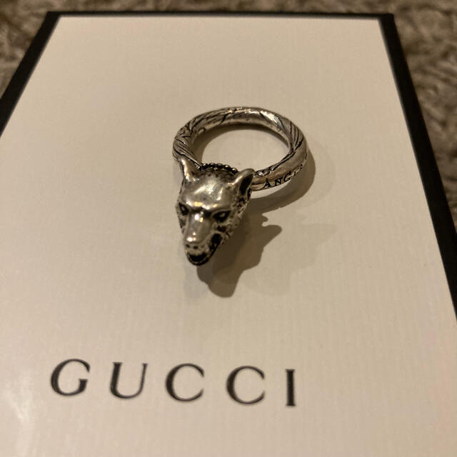 20AW GUCCI グッチ アンガーフォレスト ウルフヘッド シルバーリング