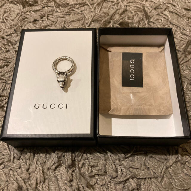 Gucci(グッチ)の20AW GUCCI グッチ アンガーフォレスト ウルフヘッド シルバーリング メンズのアクセサリー(リング(指輪))の商品写真