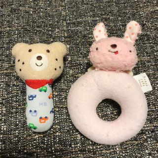 ミキハウス(mikihouse)の赤ちゃん　がらがら　ラトル　布(がらがら/ラトル)