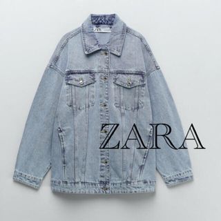 ザラ(ZARA)の新品　ZARA オーバーサイズ　デニムジャケット　M(Gジャン/デニムジャケット)