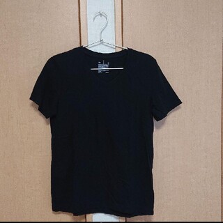 ムジルシリョウヒン(MUJI (無印良品))の無印良品 Vネック Tシャツ 黒 ブラック(Tシャツ(半袖/袖なし))