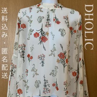 ディーホリック(dholic)のDHOLIC ディーホリック ベルスリーブフローラルブラウス レディーストップス(シャツ/ブラウス(長袖/七分))