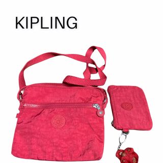 キプリング(kipling)の新品　KIPLING ショルダーバック &ポーチ　レッド系(ショルダーバッグ)