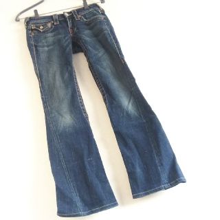 トゥルーレリジョン(True Religion)の◆36 レア 当時物 TRUE RELIGION フレア デニム パンツ 紺(デニム/ジーンズ)