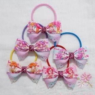 カップケーキちゃん様◎ハンドメイド ヘアゴム リボン◎トロピカルージュプリキュア(ファッション雑貨)