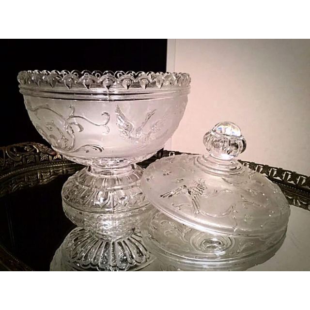 Baccarat(バカラ)の1893年 オールドバカラ ルネサンス  鳳凰 ボンボニエール 極希少 インテリア/住まい/日用品のキッチン/食器(グラス/カップ)の商品写真