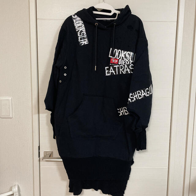 パーカー DIESEL【希少】LOOKS LIKE A TRASH BAG スウェット