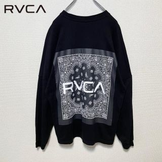 ルーカ(RVCA)のRVCA ルーカ ペイズリー柄 ロングスリーブTシャツ ブラック M(Tシャツ/カットソー(七分/長袖))