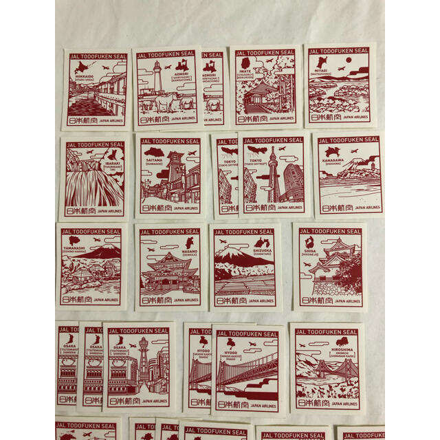 JAL 都道府県シールセット エンタメ/ホビーのコレクション(ノベルティグッズ)の商品写真