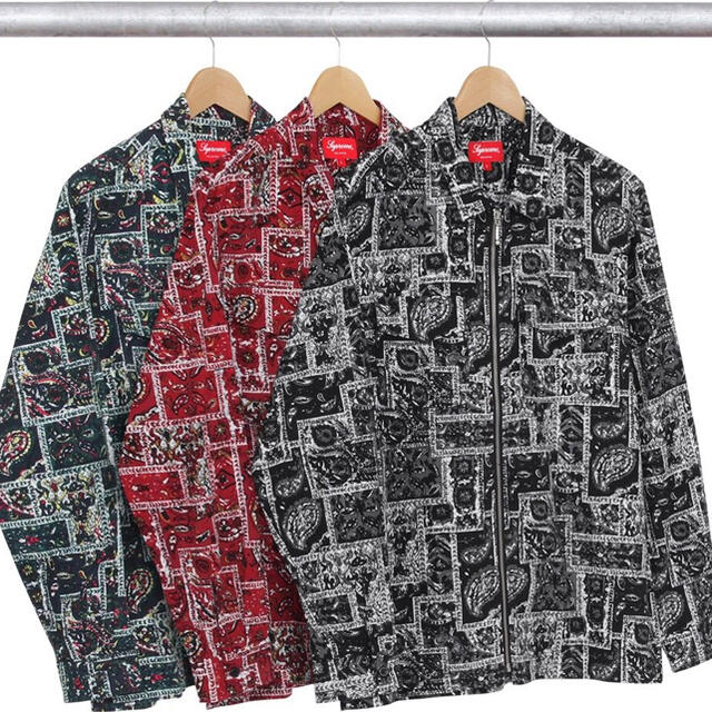 Supreme Broken Paisley Flannel Zip Shirt