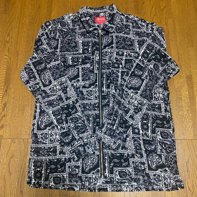 Supreme Broken Paisley Flannel Zip Shirt